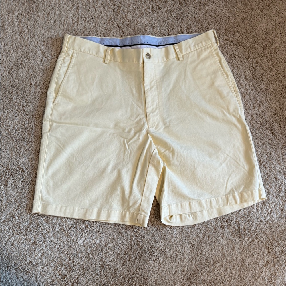 Peter Millar Yellow Flat Front Shorts